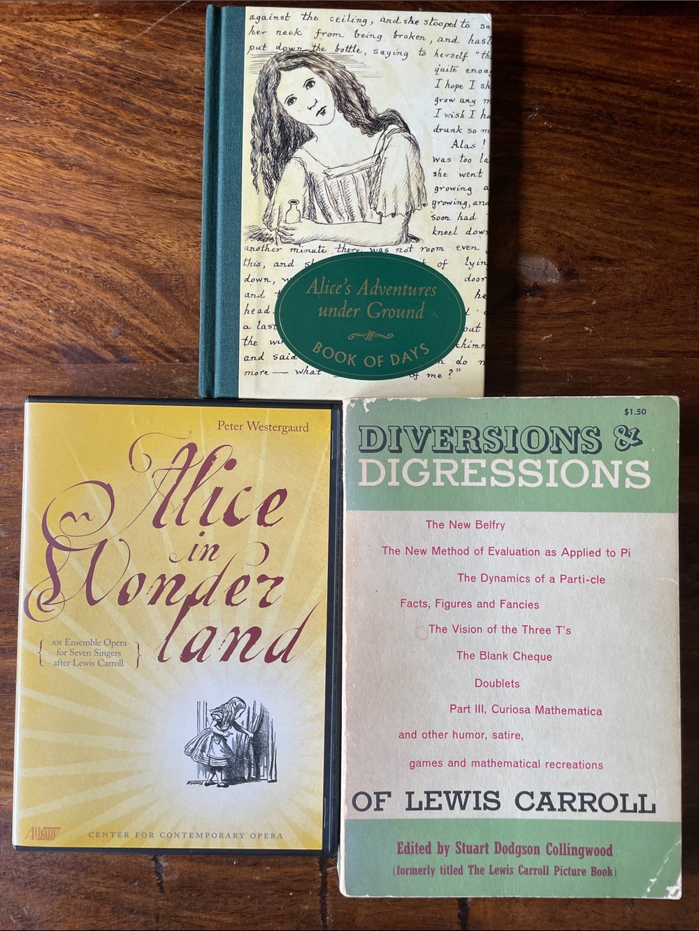 3 Alice in Wonderland: Book of Days + Opera DVD + Diversions and Digressions